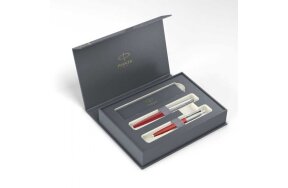 SET PARKER JOTTER ORIGINAL RED WITH A  FOUNTAIN PEN AND A BALL PEN